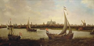 Kilátás Haarlemre északról (olaj, vászon) alkotó: Hendrick Cornelisz. Vroom