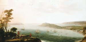 Falmouth kikötőjének kilátása