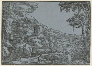 Árkádiai táj alkotó: Hendrick Goltzius (rejected attribution)