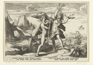 Daphne babérfává változik Ovidius metamorfózisai (sorozat címe) alkotó: Hendrick Goltzius (workshop of)