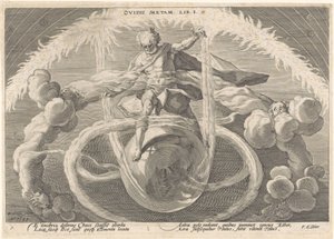 A négy elem megteremtése Ovidius metamorfózisai (sorozat címe) alkotó: Hendrick Goltzius (workshop of)