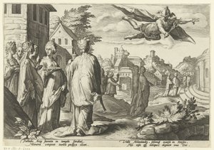 Mercury beleszeret Herse-be Ovidius metamorfózisai (sorozat címe) alkotó: Hendrick Goltzius (workshop of)