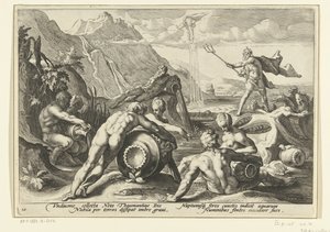 A Neptunusz és a folyó istenei árvizet okoznak Ovidius metamorfózisai (sorozat címe)
