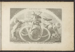 Rend a káoszban A négy elem létrehozása Ovidii Metam. Lib. én (cím a tárgyon) Ovidius metamorfózisai (sorozat címe) P. Ovidius Naso rekreációi (sorozat címe) alkotó: Hendrick Goltzius (workshop of)