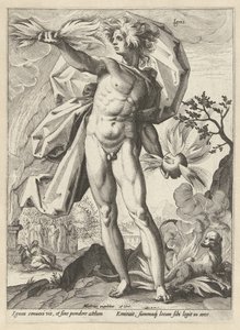 Tüzijáték Ignis (cím az objektumon) A négy elem (sorozat címe) alkotó: Hendrick Goltzius (workshop of)