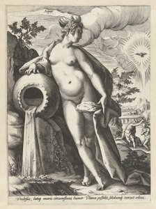 Víz Aqua (cím az objektumon) A négy elem (sorozat címe) alkotó: Hendrick Goltzius (workshop of)