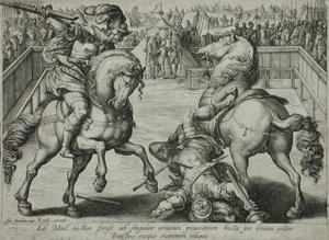 Párbaj lóháton alkotó: Hendrick Goltzius