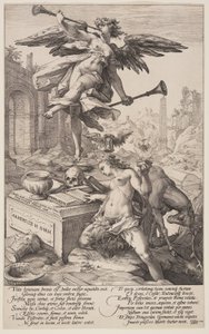 A hírnév és a történelem allegóriája, a Római hősökből alkotó: Hendrick Goltzius