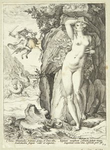 Andromédát Perszeusz szabadítja fel alkotó: Hendrick Goltzius