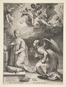 Angyali Üdvözlet alkotó: Hendrick Goltzius