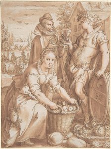 Ősz; tanulmány egy metszethez alkotó: Hendrick Goltzius