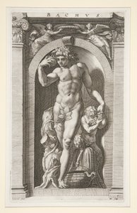 Bacchus, 7. a Nyolc antik isten sorozatban alkotó: Hendrick Goltzius