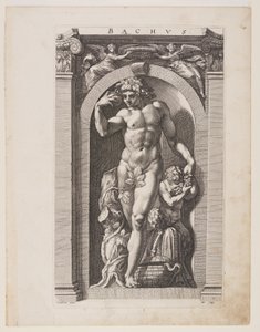Bacchus, a Nyolc pogány istenből alkotó: Hendrick Goltzius