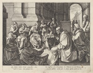 Boáz és a vének Ruth története (sorozat címe) alkotó: Hendrick Goltzius