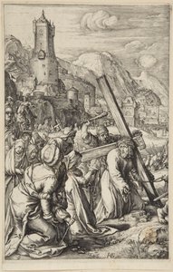 Krisztus viszi a keresztet alkotó: Hendrick Goltzius