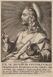 Krisztus mint Salvator Mundi alkotó: Hendrick Goltzius