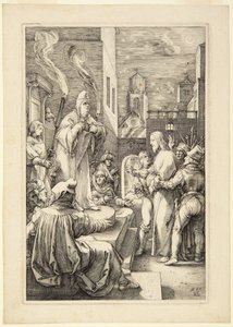 Krisztus Kajafás előtt alkotó: Hendrick Goltzius