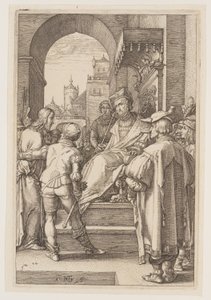 Krisztus Pilátus előtt, a Passióból alkotó: Hendrick Goltzius