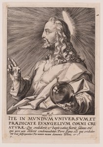 Krisztus, Krisztustól, az apostoloktól és Szent Páltól a Hitvallással együtt. alkotó: Hendrick Goltzius