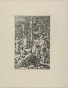 Krisztus a kereszten, tizedik lemez Krisztus szenvedéséből alkotó: Hendrick Goltzius