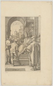 Krisztus Pilátus előtt, "A passió" sorozat 5. lapja alkotó: Hendrick Goltzius