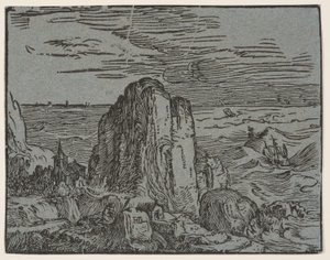 Szikla a tengerparton alkotó: Hendrick Goltzius