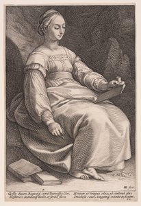 Clio, a történelem múzsája, A kilenc múzsából alkotó: Hendrick Goltzius