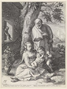 A Szent Család Keresztelő Szent Jánossal alkotó: Hendrick Goltzius