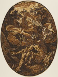 Demogorgon az örökkévalóság barlangjában alkotó: Hendrick Goltzius