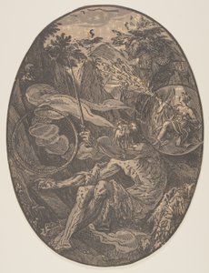 Demogorgon az Örökkévalóság barlangjában, az Istenségekből alkotó: Hendrick Goltzius