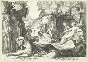 Diana felfedezi Kallisto terhességét alkotó: Hendrick Goltzius
