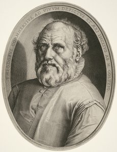 Dirck Volckertsz. Coornhert (keret nélkül) alkotó: Hendrick Goltzius