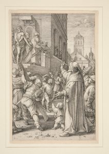 Ecce Homo, A szenvedélyből, 8. 12 metszetből álló sorozatban alkotó: Hendrick Goltzius