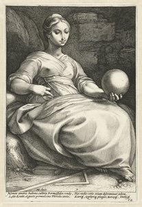 Erato A kilenc múzsa (sorozat címe) alkotó: Hendrick Goltzius