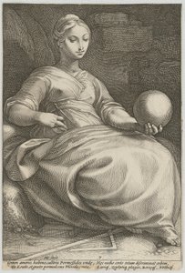 Erato, a „Kilenc múzsa” sorozat 7. lapja alkotó: Hendrick Goltzius