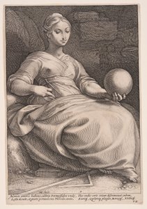 Erato, a lírai költészet múzsája, A kilenc múzsából alkotó: Hendrick Goltzius