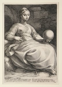 Erato, a Kilenc múzsa sorozat 7. táblája alkotó: Hendrick Goltzius