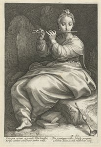 Euterpe A kilenc múzsa (sorozat címe) alkotó: Hendrick Goltzius