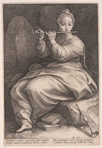Euterpe, a zene múzsája, A kilenc múzsából alkotó: Hendrick Goltzius