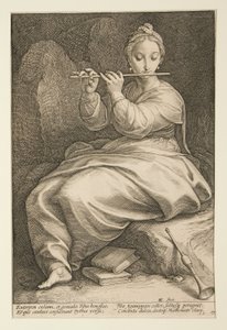 Euterpe, a „A kilenc múzsa” című sorozat 6. táblája alkotó: Hendrick Goltzius