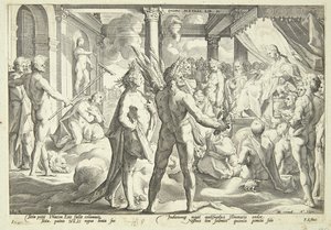 Phaeton kéri a napszekeret alkotó: Hendrick Goltzius