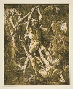 Herkules megöli Cacust alkotó: Hendrick Goltzius