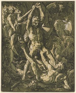 Herkules és Cacus alkotó: Hendrick Goltzius