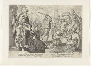 Het martelaarschap van Paulus Het martelaarschap van (Christus en?) de apostelen (series title)   1333823   hu       hungarian Successfully Translated  Original: De edelman Kuge (title on object) Een serie van tien personen (series title) Jinbutsu jûbantsu alkotó: Hendrick Goltzius