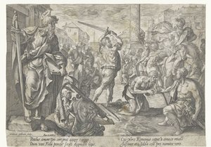 Pál vértanúsága Krisztus vértanúsága és az apostolok (sorozat címe) alkotó: Hendrick Goltzius