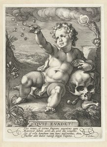 Homo bulla Ki szökött meg? (cím a tárgyon) alkotó: Hendrick Goltzius