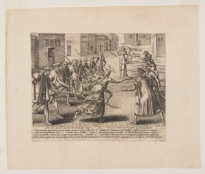 Károsult pereskedés, a Litis Abusus (A jog visszaélései) című könyvből alkotó: Hendrick Goltzius