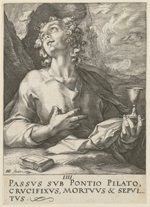 Johannes, a „Krisztus, a tizenkét apostol és Pál” című sorozat 4. lapja alkotó: Hendrick Goltzius
