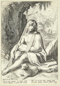 Keresztelő János a sivatagban alkotó: Hendrick Goltzius