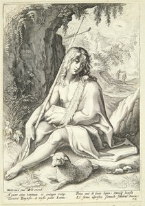 Keresztelő János a sivatagban alkotó: Hendrick Goltzius